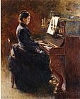 Girl at Piano by Theodore Robinson